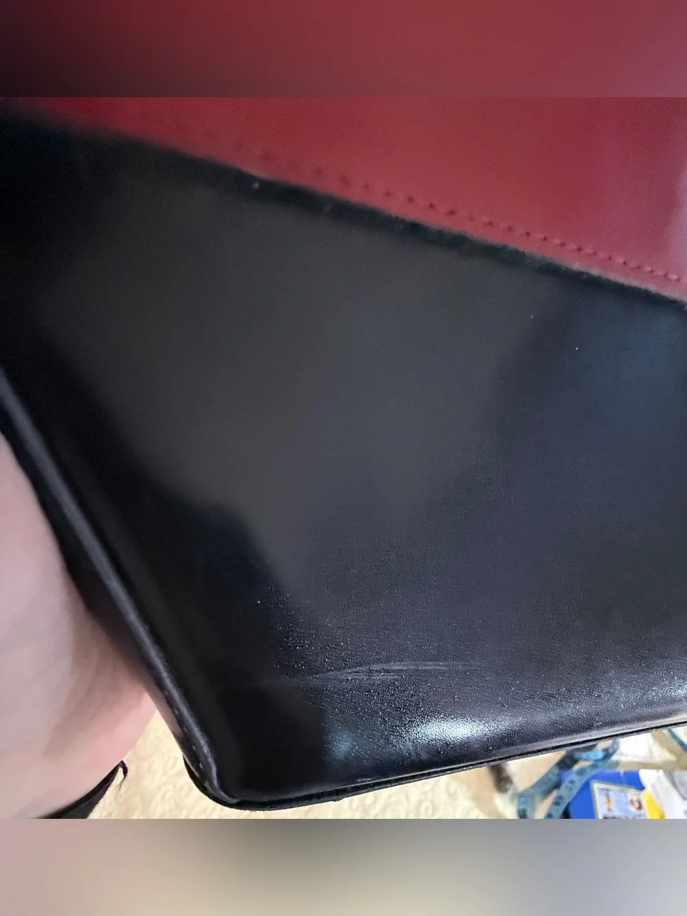 kate spade black and red leather Y2K small shoulder bag Women’s purse